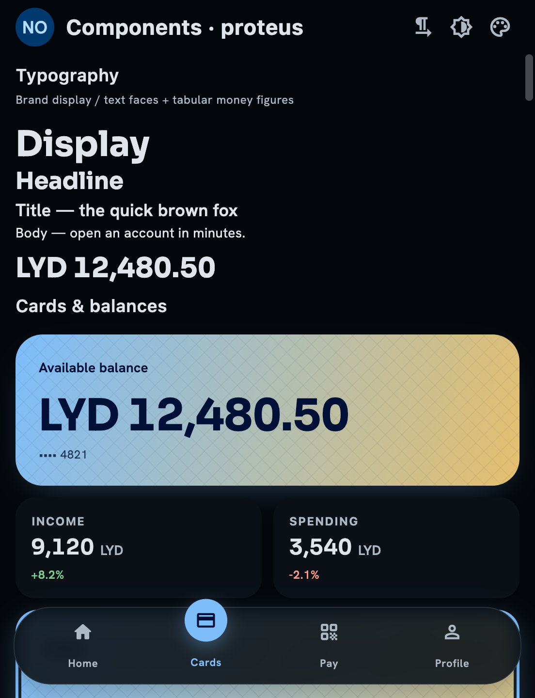 Proteus dark mode