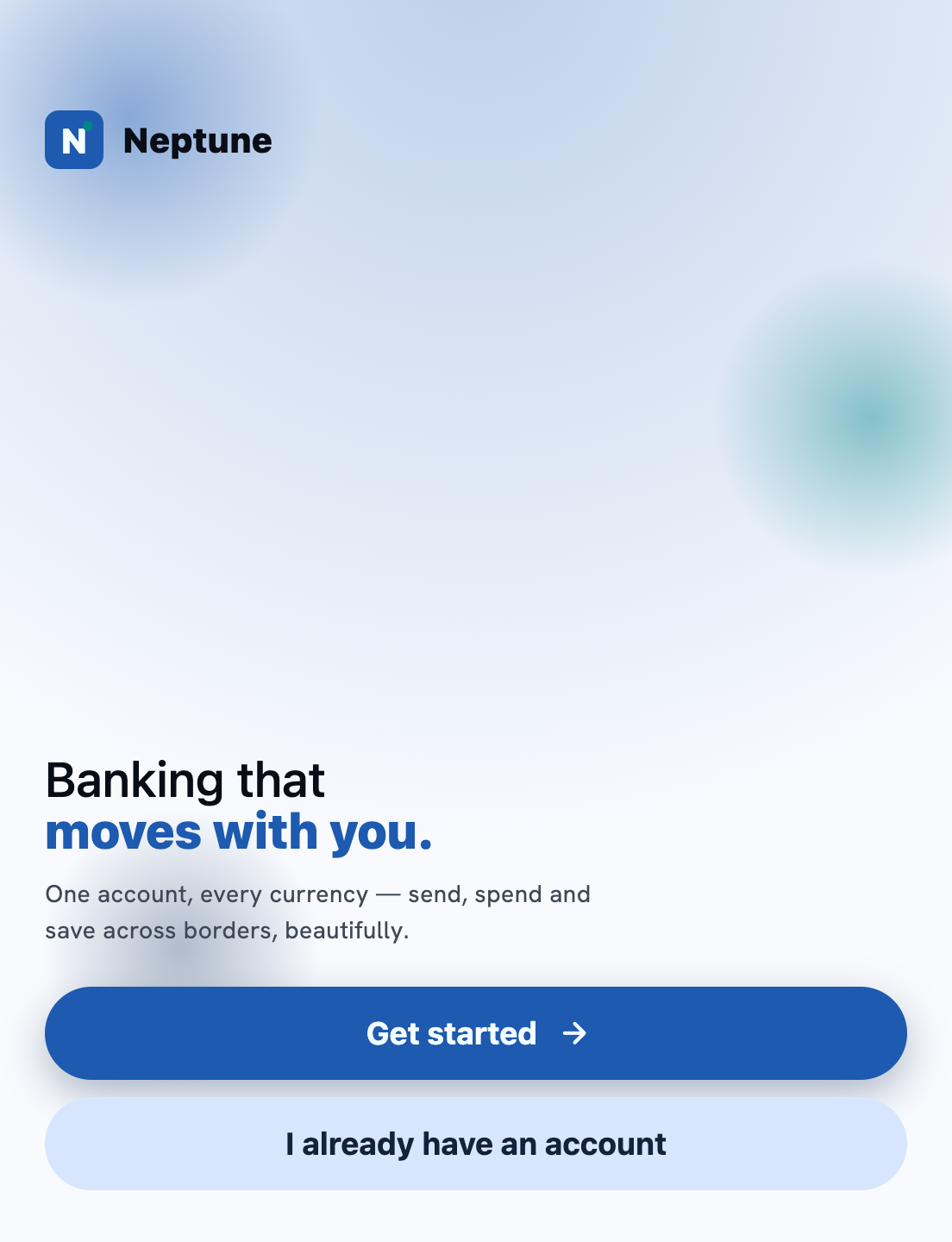 Welcome / sign-in template